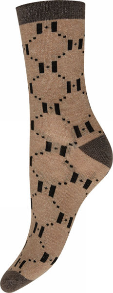 HTD sock w/lurex BEIGE