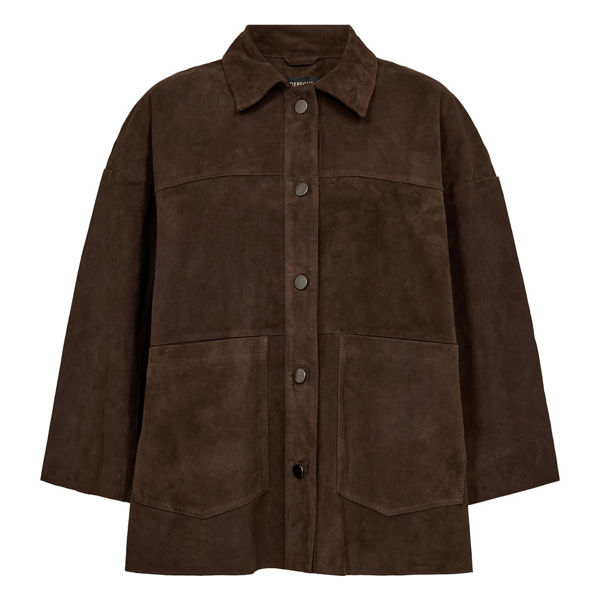 DEP Tonja Suede O.Shirt  BROWN