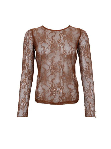 CLARA LACE BLOUSE COFFEE