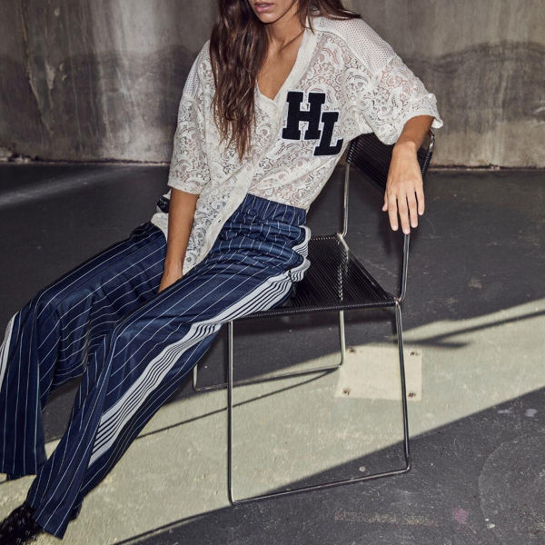 HL Baggy Pin Stripe Pants NAVY