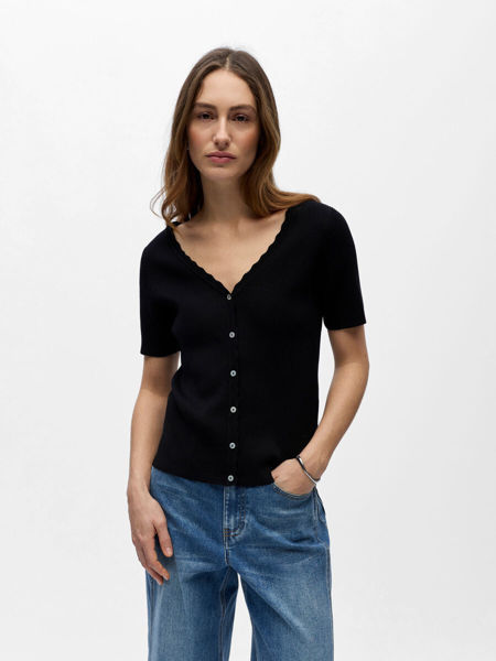 OBJKELLY V-NECK CARDIGAN BLACK