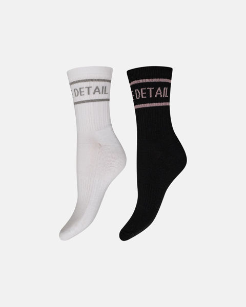 HTD tennis sock 2-pk HVID/SORT