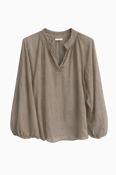 BP-COTTON SKJORTE TAUPE