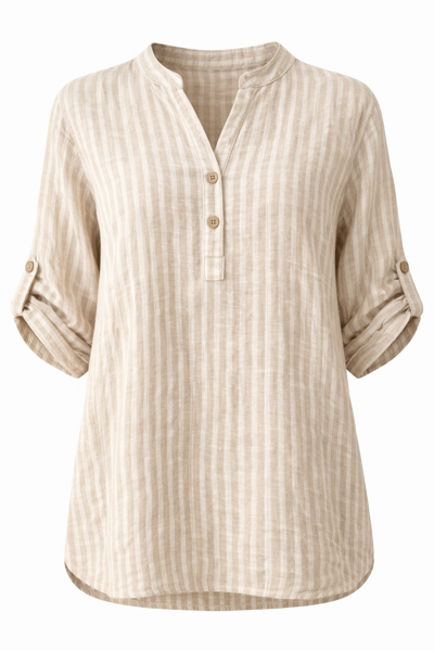 BP-STRIPE SHIRT SAND