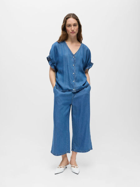 OBJFRAME CULOTTE PANT M BLUE