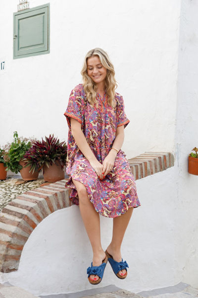 BCLUNA S/S KAFTAN TUNIC BERRY