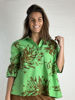 GP-Porto print blouse GREEN