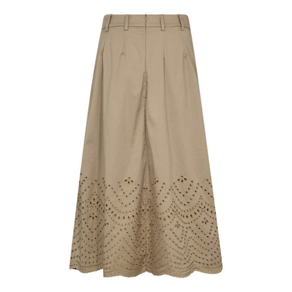 CCPoppy Pleat Scallop Skirt MUSHROOM