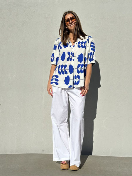 GP-Tunø print Blouse BLUE