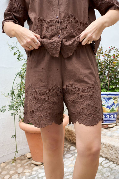 BCAGNETA LACE SHORTS Espresso