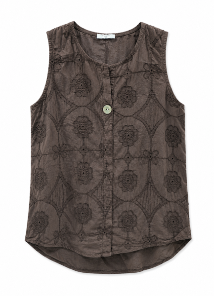 BP GENNEMKNAP TOP BRUN