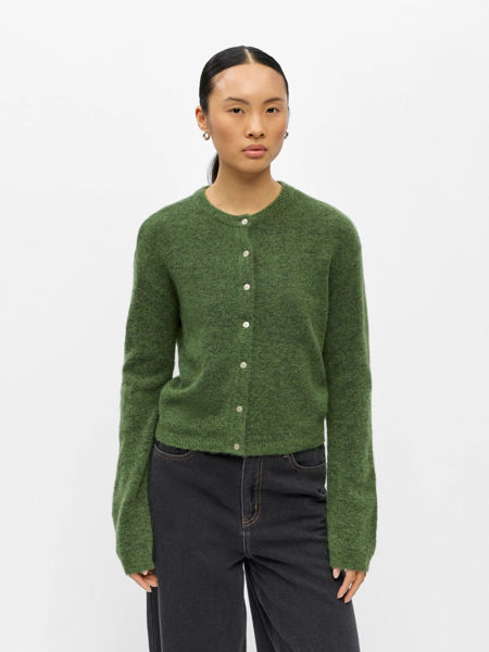 OBJAGATE KNIT CARDIGAN GREEN