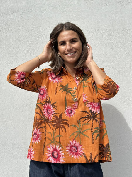 GP-Porto Flower Blouse ORANGE