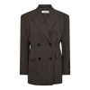 HL-Waist Fit Check Blazer MOCCA