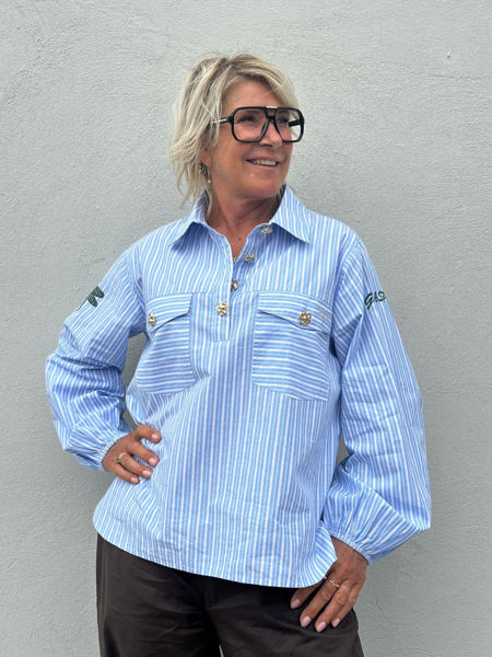 GP-Aarhus Stripe Shirt LT. BLUE