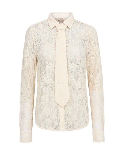 MMKether Lace Tie Shirt ECRU