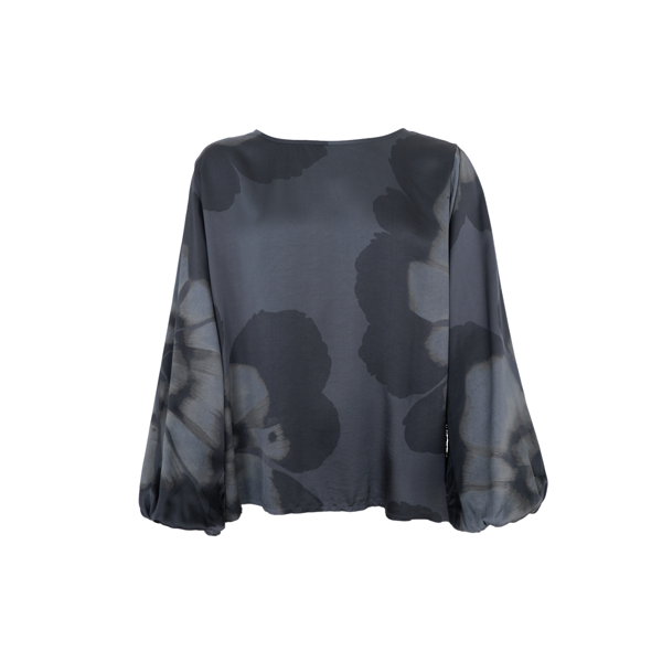 BCTARA BLOUSE GREY FLOWER