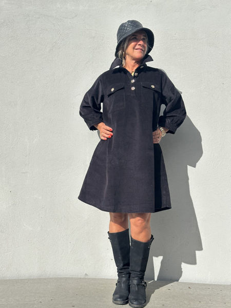 GP-Nice Corduroy Dress BLACK