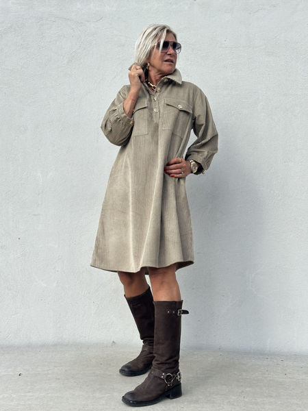 GP-Nice Corduroy Dress TAUPE