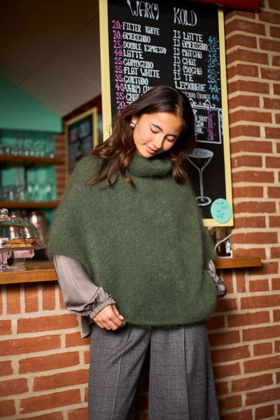 BCBJOERK ROLL NECK PONCHO ARMY