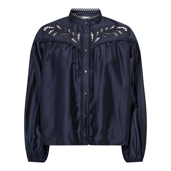CCMELIN BALLOON LACE SHIRT NAVY