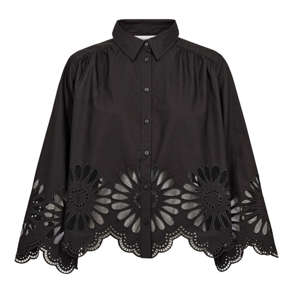 CCMelise Emb. LS Shirt BLACK